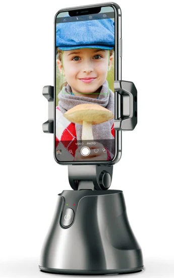 Automatische Gesichtsobjektverfolgungskamera, 360°-Drehung, intelligenter Selfie-Stick, Stativhalter, intelligente Aufnahme-Telefonhalterung