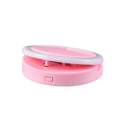 Brightenlux Rosa Farbe 36 LED Beauty Tragbare 2 * AAA Trockenbatterie Fotostudio Mini-Sefiling-Licht, Make-up-Foto-Ringlampe für Live-Stream